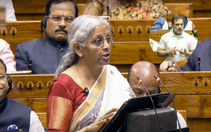 وزیر خزانہ نرملا سیتارامن کا لوک سبھا میں بجٹ پر بحث کے دوران ہنگامہ